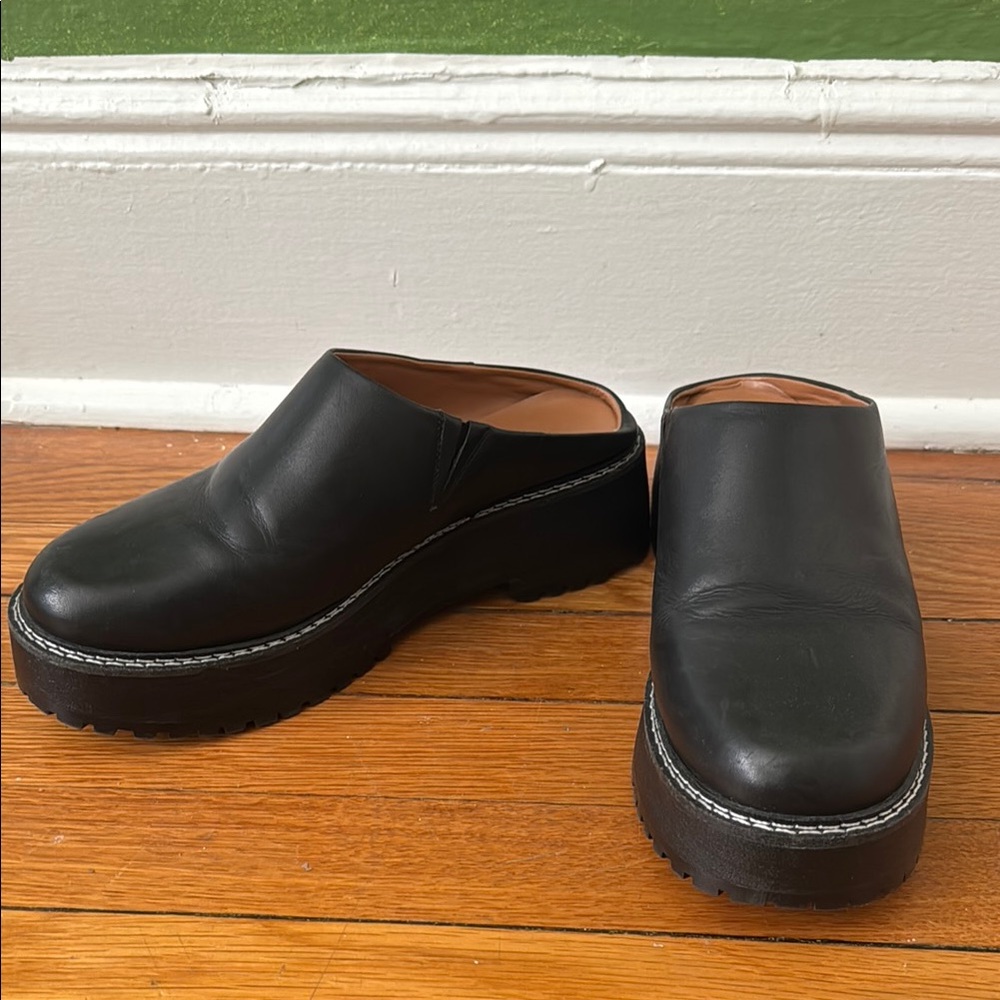 Matisse black platform mule